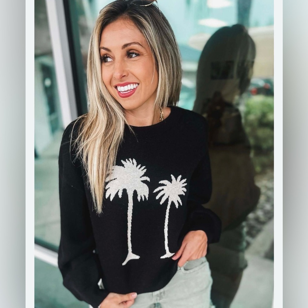 Z Supply IN THE PALMS SWEATER IN BLACK